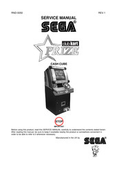 Sega Shootout Pool PRIZE CASH CUBE Service Manual