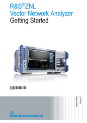 Rohde & Schwarz R&S ZNL4 Getting Started