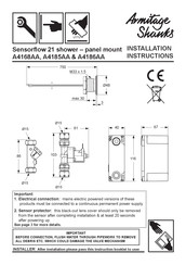 Armitage Shanks Sensorflow 21 A4185AA Installation Instructions Manual