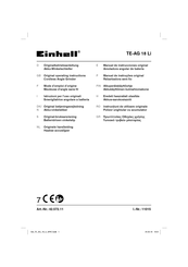 EINHELL TE-AG 18 Li Original Operating Instructions