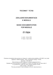 TECO TECOMAT TC700 Basic Documentation