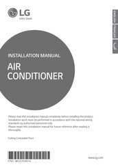 LG ABNQ18GM1T0 Installation Manual