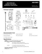 Assa Abloy Cabinet Lock Series Installation Instructions Manual