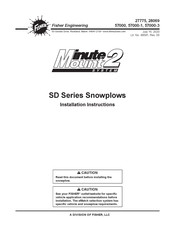 Fisher Engineering Minute Mount 2 SD Series Installation Instructions Manual
