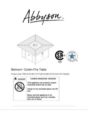 Abbyson Corbin Fire Table Assembly Instructions Manual