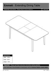 Argos Emmett 149/2765 Assembly Instructions Manual