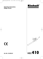 EINHELL HEC 410 Operating Instructions Manual