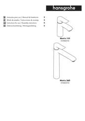 Hans Grohe Metris 110 31084010 Instructions For Use/Assembly Instructions