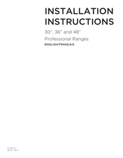 GE Professional Series Installation Instructions Manual