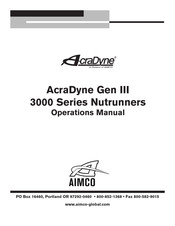 Aimco AcraDyne Gen III 3000 Series Operation Manual