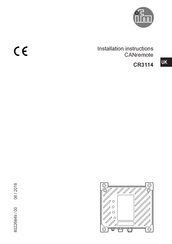 IFM CR3114 Installation Instructions Manual