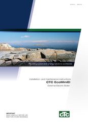 CTC Union EcoMiniEl Installation And Maintenance Instructions Manual