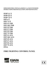 EBARA FFP 18,5 AVS Instruction For Installation And Maintenance