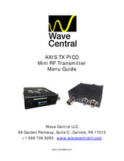 Wave Central AXIS TX PICO Menu Manual