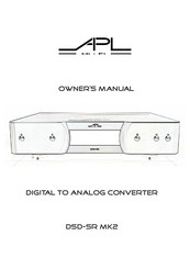 APL HI-FI DSD-SR MK2 Owner's Manual