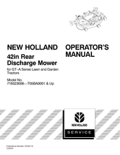 New Holland GT-A Series Operator's Manual