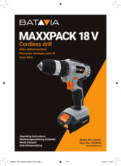Batavia MAXXPACK BT-LCD001 Operating Instructions Manual