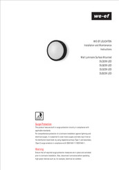 We-Ef DLO239 LED Installation And Maintenance Instructions Manual