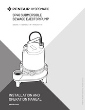 Pentair Hydromatic SP40M120-01 Installation And Operation Manual