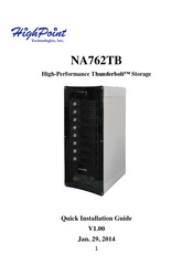 HighPoint Thunderbolt NA762TB Quick Installation Manual