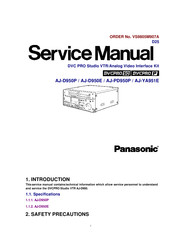Panasonic DVC PRO Studio AJ-YA951E Service Manual