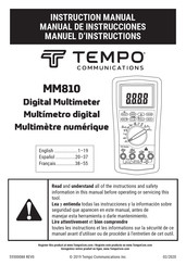 Tempo Fitness MM810 Instruction Manual