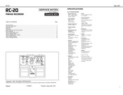 Roland RC-20 Service Notes