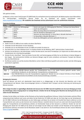 CashConcepts CCE 4000 Short Manual