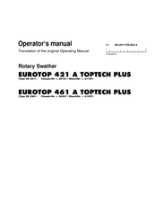 Poettinger EUROTOP 461 A TOPTECH PLUS Operator's Manual