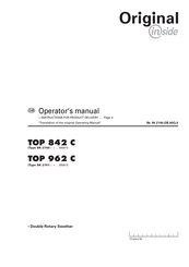 Poettinger TOP 842 C Operator's Manual