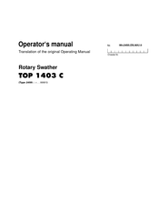 Poettinger TOP 1403 C Operator's Manual