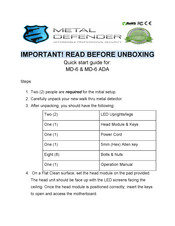 Metal Defender MD-6 Quick Start Manual