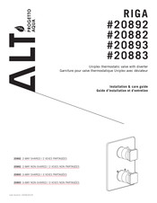 ALT RIGA 20893 Installation & Care Manual