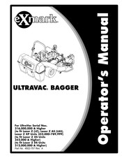 Exmark ULTRAVAC BAGGER Operator's Manual