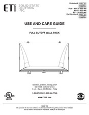 ETI WP-78-850-MV Use And Care Manual