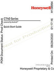 Honeywell Dolphin CT40-L0N Quick Start Manual