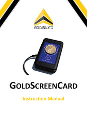 Goldanalytix GoldScreenCard Instruction Manual