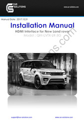 Car Solutions QHI-LVTX-LR-3G Installation Manual