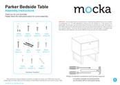 Mocka Parker Console Assembly Instructions Manual