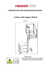 Fromm AP210 Instruction And Maintenance Manual