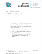 Tektronix 491 Product Modification