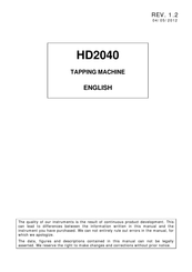 DeltaOHM HD2040 Manual
