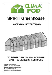 CLIMA POD SPIRIT Series Assembly Instructions Manual
