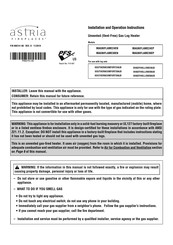 Astria Fireplaces MAGNIFLAME24EP Installation And Operation Instructions Manual