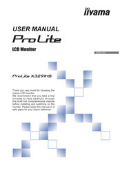 Iiyama ProLite X3291HS User Manual