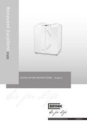 Brink Renovent Excellent P300 Installation Instructions Manual