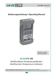DRUCK & TEMPERATUR Leitenberger LR-Cal LTC 100 Manual