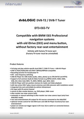 Caraudio-Systems dvbLOGiC DT3-E65-TV Manual
