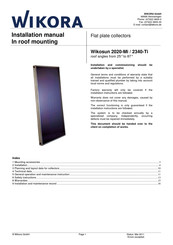 WIKORA Wikosun 2340-Ti Installation Manual