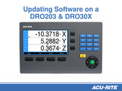 ACU-RITE DRO 203 Updating Software